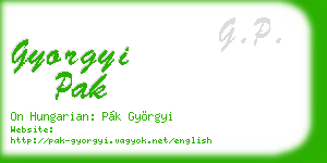 gyorgyi pak business card